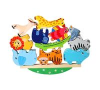 Montessori Toys for Boys Girls Gifts, Wooden Animal Stacking for Toddlers, Educational Balancing Activity Toy, Building Blocks Toys Birthday Gifts for Children Age 1+(11 pieces)