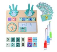 Montessori Toys Number Blocks Abacus for Kids Maths Games, Educational Toys for 3 Year Olds, Learning Resources 3 Year Olds, Finger Counting Game Learning Board