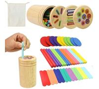 Montessori Toys Wooden, 3 In 1 Shape Sorter, Learning Toys, Early Development & Activity Toys, Improve Fine Motor Skills, Color Recognition Ability, Suitable As Gift for Early Education in the Family