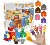 Montessori Train Toys Educational Learning Toy Train Set with Farm Animals for Counting Matching Sorting and Stacking Games Birthday Gift for Baby Boys Girls
