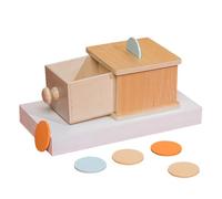 Montessori Wooden Drop Drawer Intelligence : Natural Early Education Partner 0 3 Year Olds Gdy779 (B, One Size)
