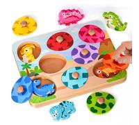 Montessori Wooden Puzzle Dinosaur Eggs Puzzle from 1 Year