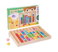 MontessoriEducational Toys,Colour Sorting Toy ForToddlers,Learning Counting Toys Math Skills Games,Creative Gift For 3 4 5 6 Years Boys Girls, Wood 31x19.5x5.3cm