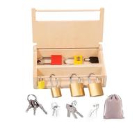 Montessoris Lock Keys Set - Problem Solving Game, Colorful Educational Toy, Dexterity Training, Stem Activity Kit | Bright Color Lock Key Set For Kids Cognitive Development Projects Hands On Learning