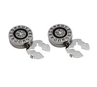 Montesy 1 Pair Korean Styles Button Covers Rhinestones Cufflinks Round Cuff Wedding Accessories Business for Man Dad