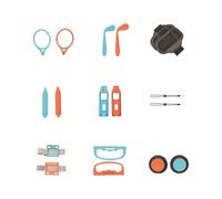Montesy 18 in 1 Motion Sports Set for 2 Improved Active Gaming with Tennis Bowling Accessories