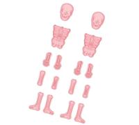 Montesy 2Set Halloween Skeleton Biscuits Cutter Cookie Stamps Fondant Pastries Molds Biscuit Cutter Baking Supplies