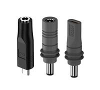 Montesy 3Pcs/Set USB C to DC5.5x2.1mm Power Adapters for Small Satellite Compatibles PD20V 100W Type C Male Female Adapter