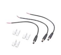 Montesy 3Pieces 5.5x2.5mm Male Plug to Bare Wire Featuring Terminals Lugs for LED Lights Power Supply Cables