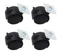 Montesy 4pcs Furniture Caster Wheels With Brake Suitable For Safe And Stable Movement On Hard Floor Surfaces Protecting Hardwood