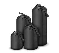 Montesy 4Pcs Neoprene Waterproof Camera Lens Case Bag Video Lens Soft Drawstring Protector Case for Most Digital DSLR Camera