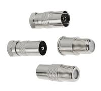 Montesy 4Pcs TVs Aerials Coax Adapters F Male To TV9.5 Female Connectors For Digital Cable Signals