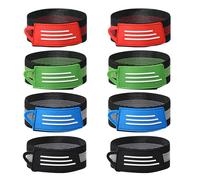 Montesy 8Pcs Bike Ankle Leg Trousers Pant Bands Clip Strap Cycling Ankle Fastening Belt For Joggings Cycling Climbing Camping