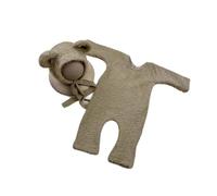 Montesy Baby Costume Clothing Bear Shape Outfit and Hat Set Photo Clothes Photography Props for Boy Girl 0-2 Months