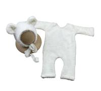Montesy Baby Costume Clothing Bear Shape Outfit and Hat Set Photo Clothes Photography Props for Boy Girl 0-2 Months