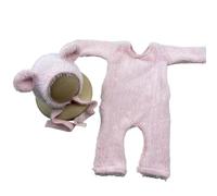 Montesy Baby Costume Clothing Bear Shape Outfit and Hat Set Photo Clothes Photography Props for Boy Girl 0-2 Months