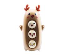 Montesy Cartoon Fidgets Keychain Funny FaceChanging Toy Relaxation KeyRing Stress Relief Press Button Toy for Autisms
