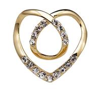 Montesy Clothes Corner Knotted Button Scarf Rings Clip Fashion Silk Buckle Heart Metal Knot Button Lady Waist T-Shirt Tie Clips