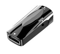 Montesy Compactly HDTV To VGA Adapter With 3.5mm Cable For Chromebooks Projectors Displays Improve Signals Performances HDMIs Male To VGA Female