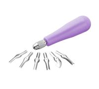 Montesy Craft Linoleum Cutter with 6 Size Cutting Head Assorted Lino Cutter Carving Tool For Block Printing And Craft Project