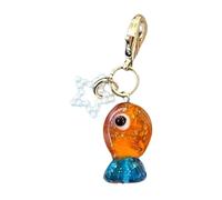 Montesy Crystal Fish Coin Purse Keychain with Closure for Women Girl Bag Accessories Jewelry Decoration