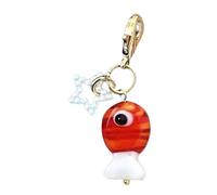 Montesy Crystal Fish Coin Purse Keychain with Closure for Women Girl Bag Accessories Jewelry Decoration