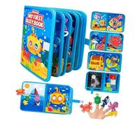 Montesy Educational Felt Cloth Book for Fishing Game Coloring Pages Sensory Development Quiet Travel Toy Portable Learning