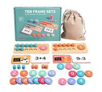 Montesy Educational Wooden Counting Sticks Math Toy for Kids with Bright Color to Learning and Concentration Educational Counting Sticks