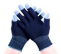 Montesy Mobile Gaming Finger Sleeves, Breathable Sweatproof Antislip Touch Screens Gloves Suitable for Enhancing Control 1 Pair