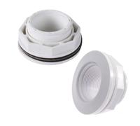 Montesy Pack of 2 Ground Pool Return Fittings Locknut Washer Replacement PVC Texture for Swimming Pool Inlet Systems