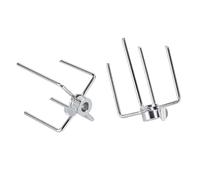 Montesy Pack Of 2 Stainless Steel Grilling Tool Even Heat Distribution Barbecue Skewers for Steak Chicken Vegetable BBQ Forks