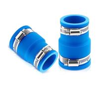 Montesy Pool Vacuum Hose Adapter Replacement Connector for Pool Skimmer Cleaner Filter Pumping Hose with Stainless Steel Clamps
