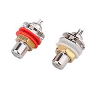 Montesy Set of 2pcs Plated Female Connectors Welding Terminals Block for Auditory/Video Transmission