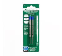 Monteverde Broad Point Capless Ceramic Gel Refill for Parker Ballpoint Pens - Blue (Pack of 2)