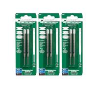 Monteverde Capless Ceramic Gel Refill to Fit Parker Ballpoint Pens, Broad Blue/Black (P443BB)