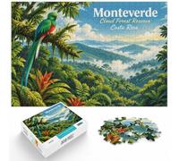 Monteverde Cloud Forest Reserve, Costa Rica Jigsaw Puzzle, 1000 Piece | For New Year downtime after the celebrations: Adult jigsaw puzzle with 1000 pieces fits relaxed evenings through December.