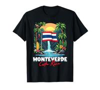 Monteverde Costa Rica Vacation Costa Rican Flag Souvenir T-Shirt