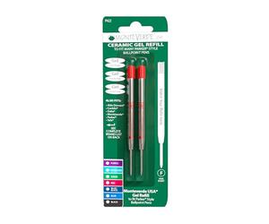 Monteverde Fine Point Capless Gel Refill for Parker Ballpoint Pens - Red (Pack of 2)