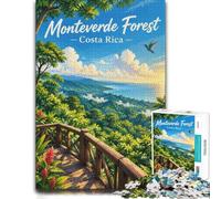 Monteverde Forest Costa Rica Illustration Jigsaw Puzzle, 1000 Pieces