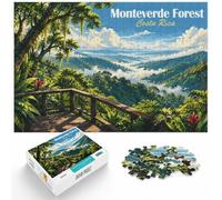 Monteverde Forest Costa Rica Landscape Art Jigsaw Puzzle, 1000 Piece | As a Christmas gift idea: Adult jigsaw puzzle with 1000 pieces; for family downtime during the festive period.