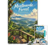Monteverde Forest Costa Rica Landscape Art Jigsaw Puzzle, 1000 Piece | For relaxed holiday time, this adult jigsaw puzzle with 1000 pieces offers a screen-free activity for the Christmas break.
