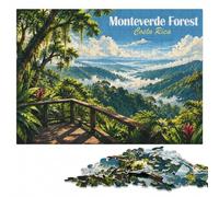 Monteverde Forest Costa Rica Landscape Art Jigsaw Puzzle, 1000 Pieces | Adult Puzzle - clear printed details for easier visual matching over several sessions.