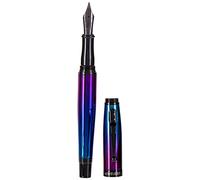 Monteverde Invincia Fountain Pen (Neblua) - Broad Nib, Black Ink Fountain Pen, Nebula (MV42521)