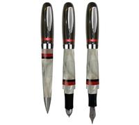 Monteverde Mega M 3 Black/White/Red - Ballpoint Pen, Fountain Pen and Rollerball in A Writing Device