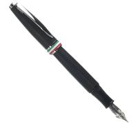 Monteverde USA Aldo Domani Italia Fountain Pen Matte Black - Flex Nib - Luxury Writing Pen - Italian Design - JoWo Stainless Steel Nib - Smooth Ink Flow - Refillable - Gift Box Included