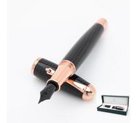 MONTEVERDE USA Super Mega Carbon Fiber/Rosegold Trim Fountain Pen - Extra Fine Nib