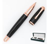 Monteverde Rollerball Pen Super Mega - Carbon Fiber, Rosegold Trim