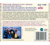 MONTEVERDI: MADRIGALI EROTICI E SPIRITUALI NEW CD