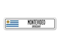 MONTEVIDEO URUGUAY Street Sign Uruguayan flag city country gift