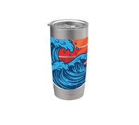 Montevideo Uruguay Uruguayan Wave Sunset Pride Stainless Steel Insulated Tumbler